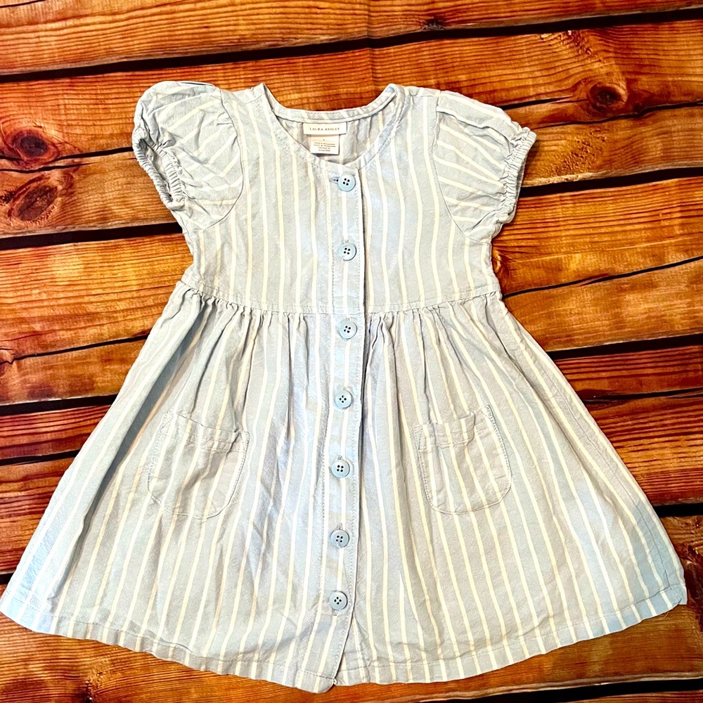 4t Pinstripe chambray dress